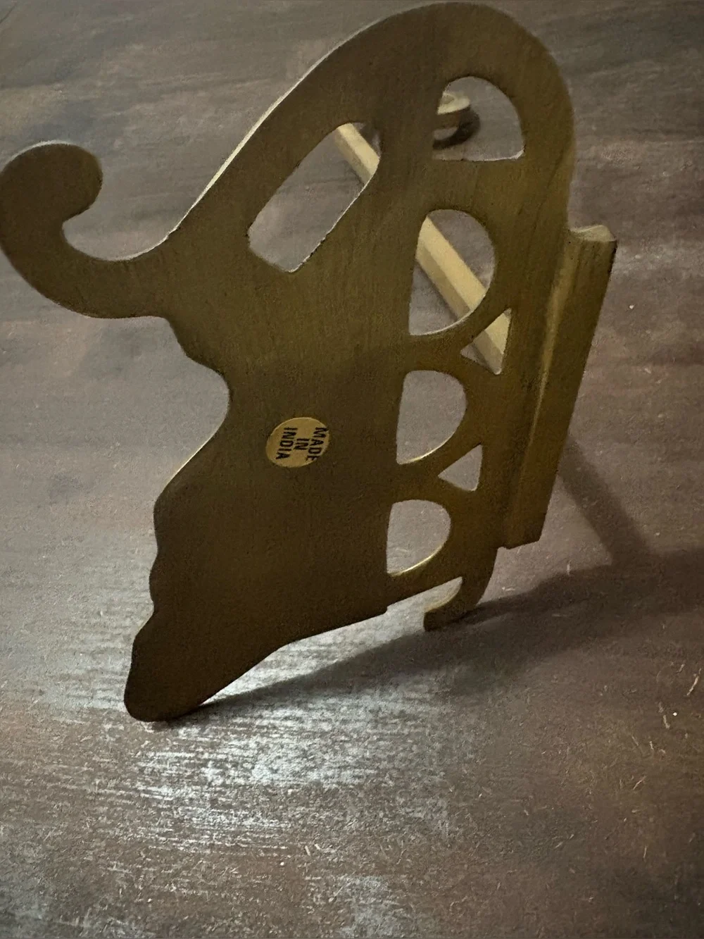 Brass Christmas Sleigh Stocking Holder